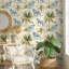 Décoration murale léopards papier peint bleu tropical-445038032