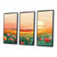 «Flower Meadows At Sunset II - Landscape Mountains», ensemble d'art mural-1115731291-1115731277