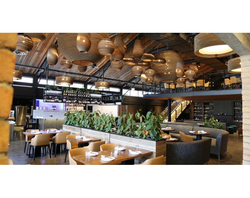 Scraplight Drum Recycled Cardboard Pendant Light, 60" H x 36" W x 36" D, Brown