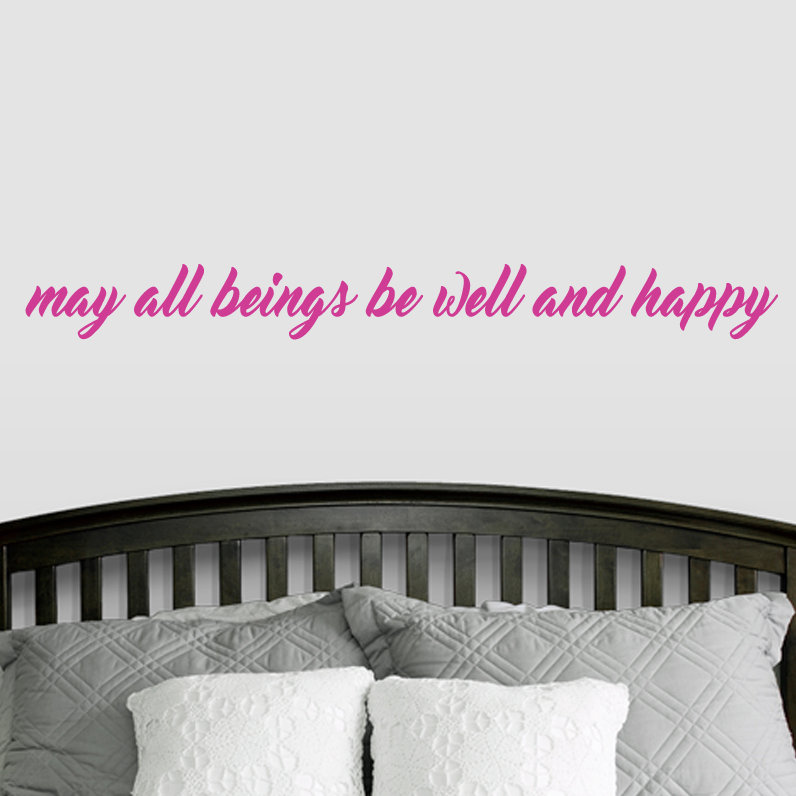 "May All Beings Be Well and Happy" Wall Decal Sweetums Wall Decals 