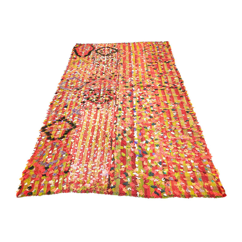 5x9 Handmade Patchwork Vintage Anatolian Handmade Tribal Rug Kilim