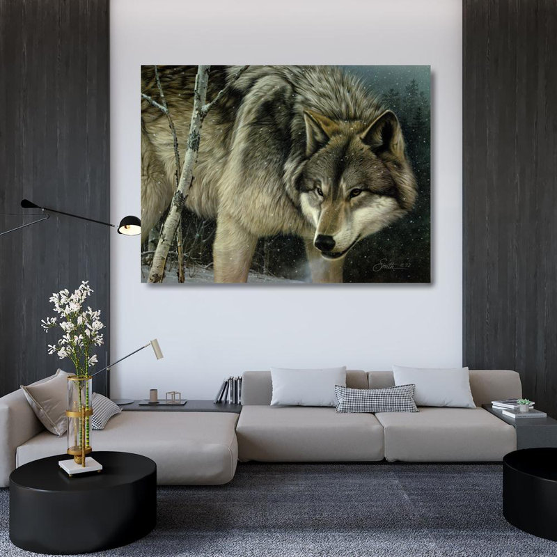 Portrait de loup, H 36 po x l 48 po