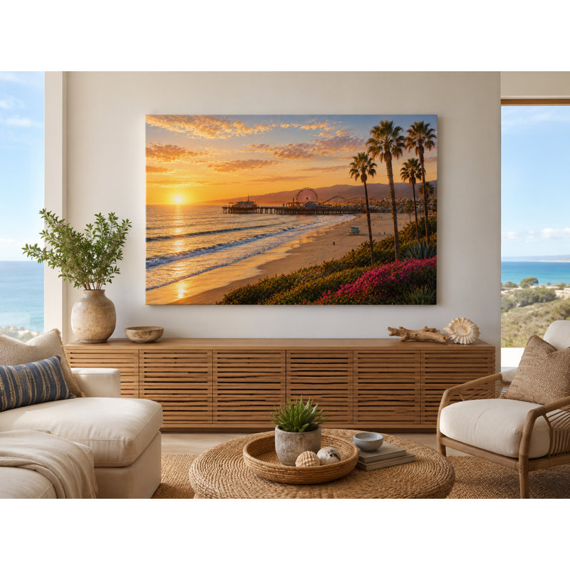 Isacco " Pacific Pier Golden Hour ", L 48 po x H 32 po x P 1,5 po