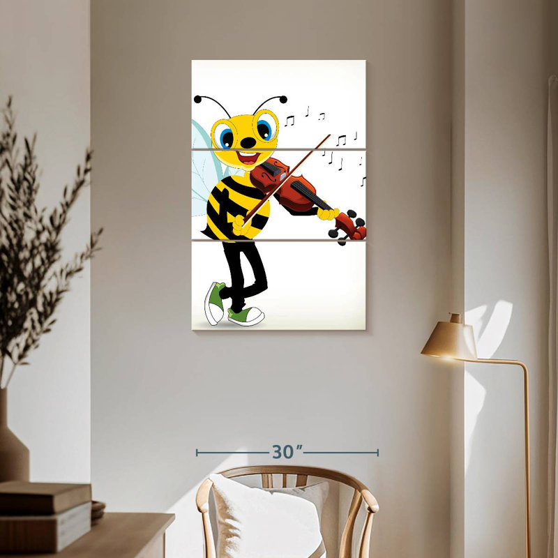 Bee Playing Violin, 57" H x 36" W