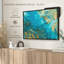 Abstrait «Blue and Gold Abstract Texture Canvas Print»-101457350