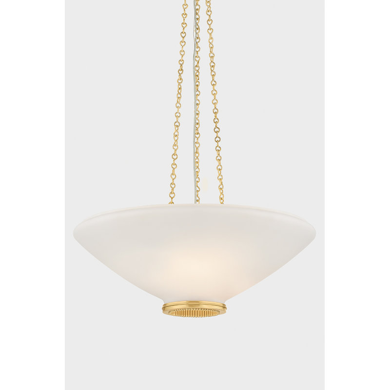 Awosting Pendant in Aged Brass, 8.25" H x 22" W x 22" D, Brass