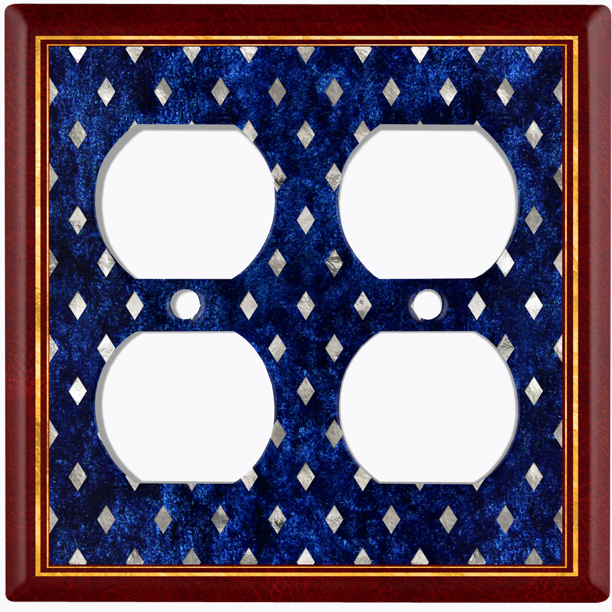 WorldAcc Metal Light Switch Plate Outlet Cover (Elegant Royal Blue ...