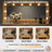 Fluted Makeup Vanity Desk With Large 39.3" Mirror And Lights-1398954656