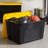 60qt Latching Storage Bin Black w/ Yellow Lid