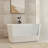 Glendale Casainc 43'' Freestanding Soaking Acrylic Bathtub-109080061