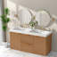 Double meuble-lavabo double avec meuble-lavabo mural en MDF de 47,24 pouces