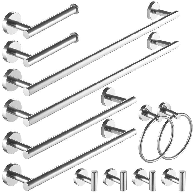 1 12 - Piece Bathroom Hardware Set, Polished Chrome