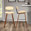 Tellis Mid-Century Modern Armless Stool in Faux Leather and Wood-1457241239-1457241259-1457241260