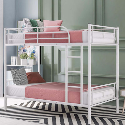 Full Over Full Metal Bunk Bed, White