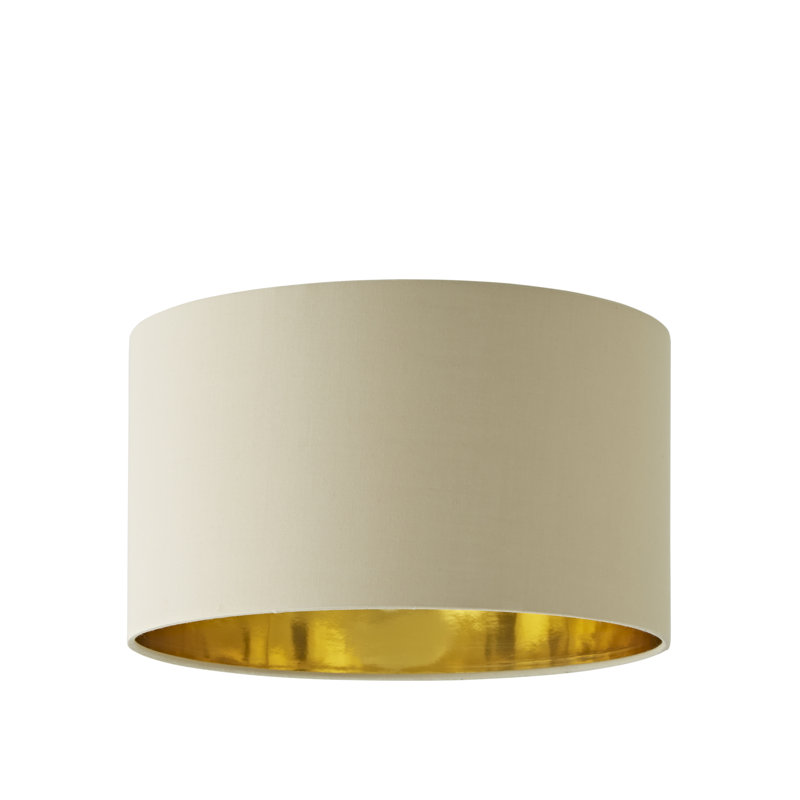 20cm H Cotton Drum Pendant Shade ( Uno ), Beige