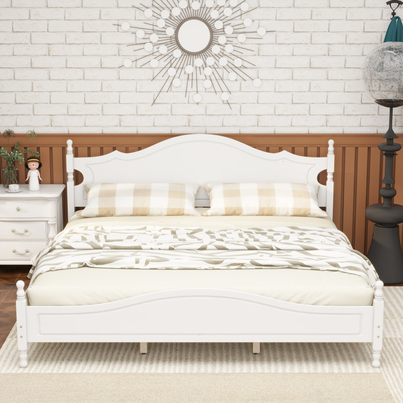 Lit standard Cayce, King, Blanc