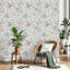 Papier peint adhésif autocollant à motif de ferme à motif floral doux de style champêtre
