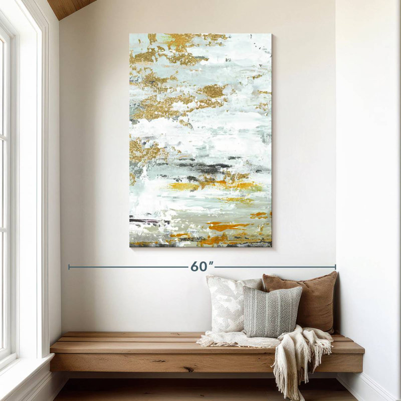 Avery Gold Magic Vertical Abstract II, 48" H x 32" W