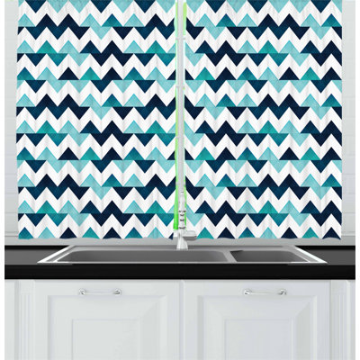 Chevron Tailored Kitchen Curtain
