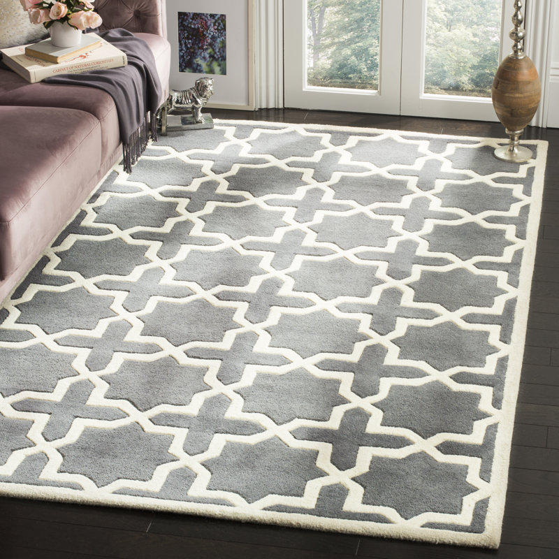 Étienne Geometric Wool Hand Woven Area Rug, Rectangle 122 x 183 cm