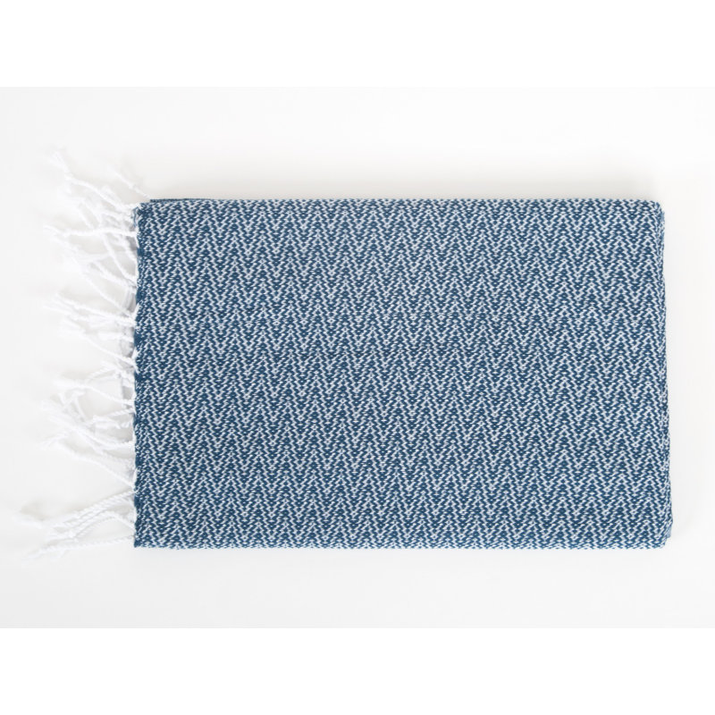 Serviette de plage 100% coton Chen, Bleu
