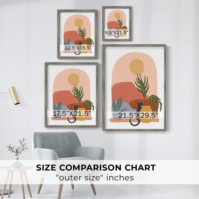 Paper Scene I Framed Print - Solid Wood, 30" H x 24" W