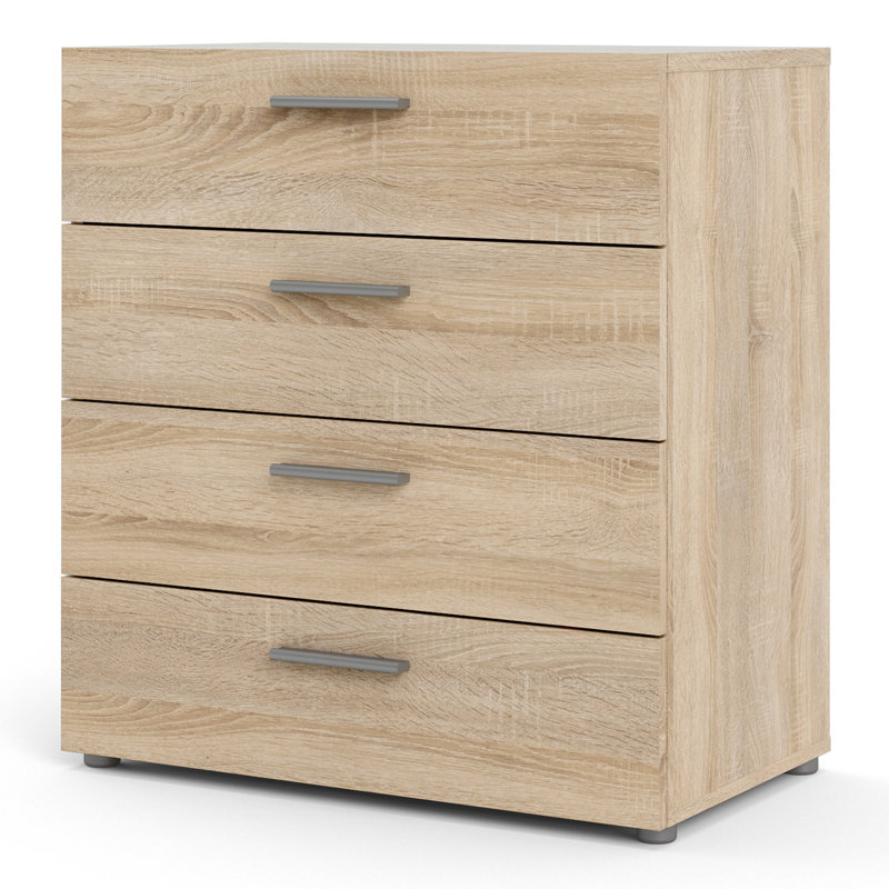 Diamone 4 Drawer 80.2cm W Chest, Oak