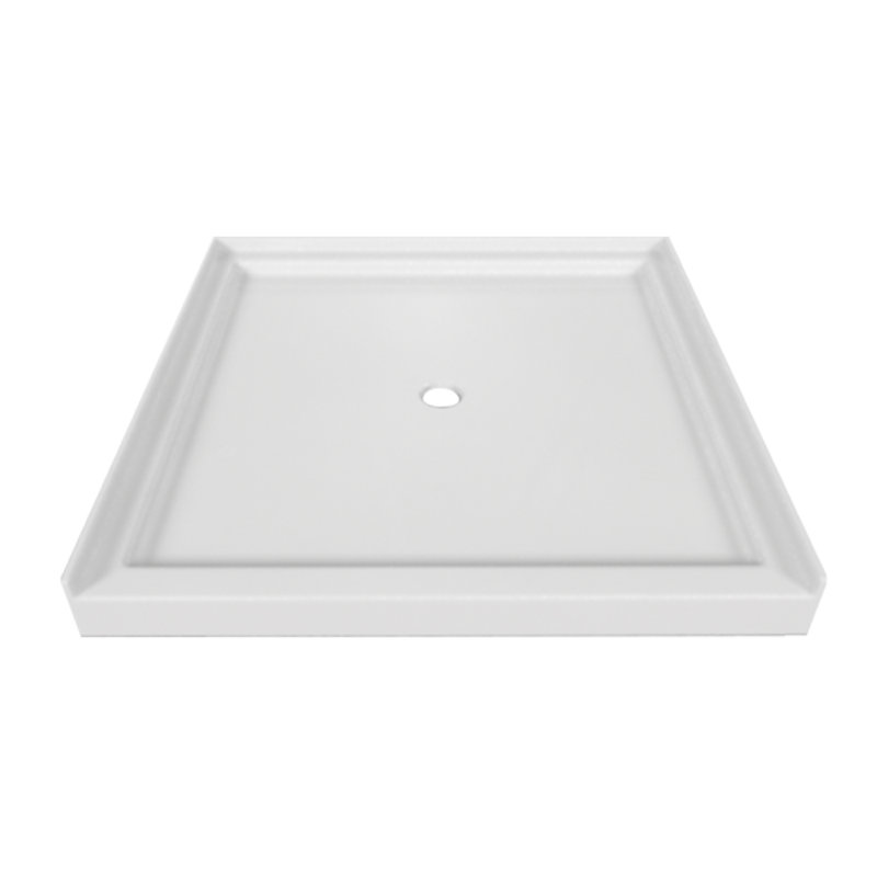 Signature 48'' W 48'' D Square Single Shower Base, Biscuit