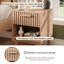 15.75"W Modern Bedside Table With Drawer And Storage, 2 Pcs Solid Wood Nightstand, Small Bedroom Side Table For Bedroom, Natural