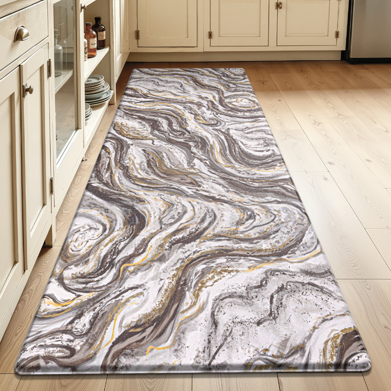 Tapis de cuisine anti-fatigue antidérapant, Brun