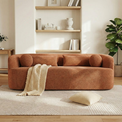 86" Chenille Boneless Sofa