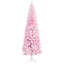 Arbre de Noël artificiel enneigé 7,5 pi de hauteur avec pin en forme de pin et branches réalistes, rose