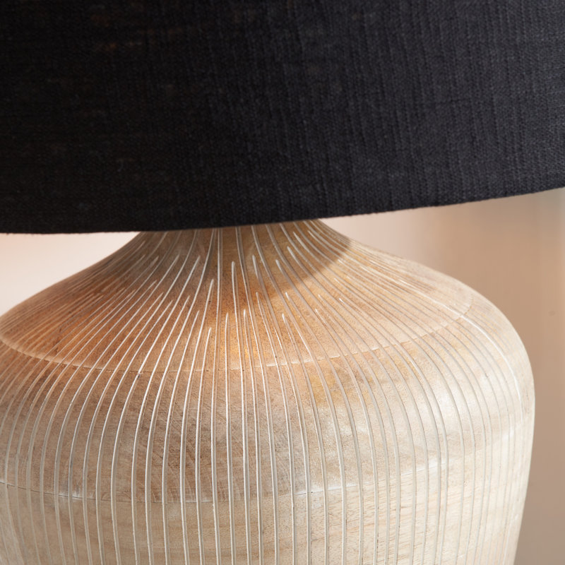 Table Lamp, Brown, Black