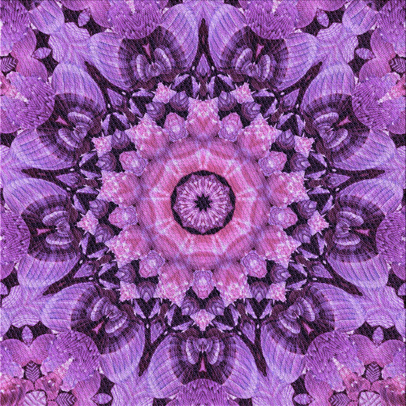 Tapis mauve tissé à la machine, Carré 8 pi