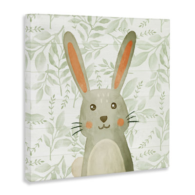 Lapin fantaisiste sur toile florale, design par Kim Allen