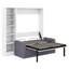 Lit escamotable Verlina avec canapé et tablettes-1229199933