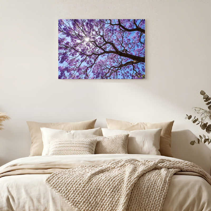 «Gallery Wrap», art mural sur toile pour le salon, la chambre à coucher, le bureau ou le vestibule - décoration murale décorative avec ciel mauve