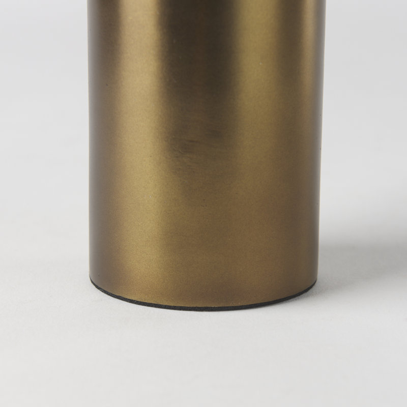 Bougeoir de table en métal, Or, H 7,5 po x l 2,5 po x P 2,5 po