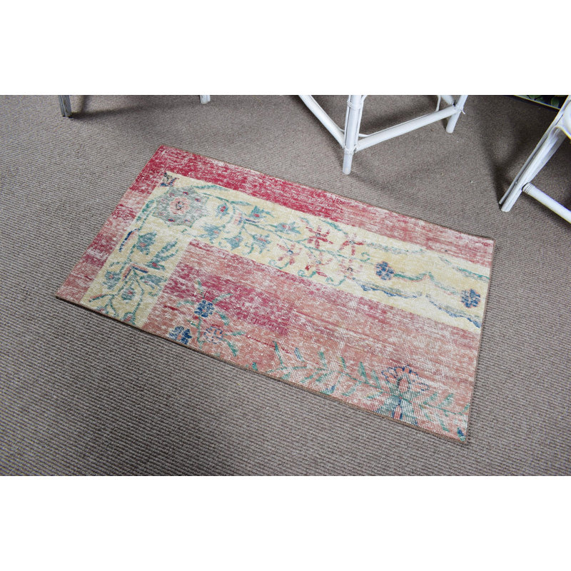 Floral Pattern Turkish Oushak Style Rug - Handmade Vintage Boho Decor Carpet