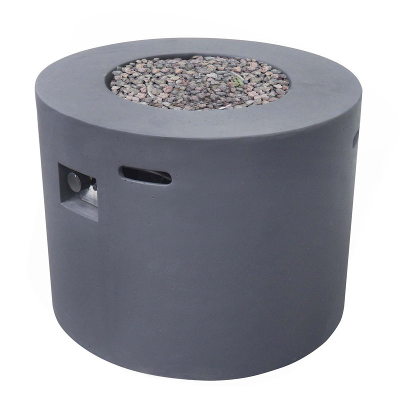 31" Round Fire Pit-40 000 Btu, Dark Gray