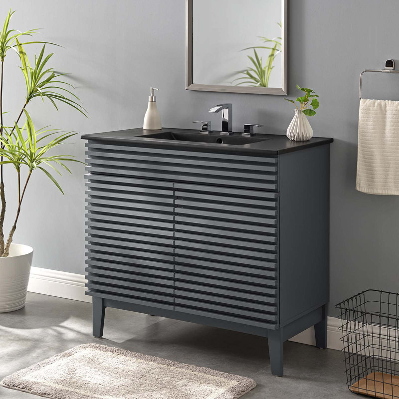 Modway Render 36" Bathroom Vanity, Gray