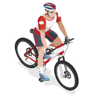Cycling Mountain Bike - Wrapped Canvas Print