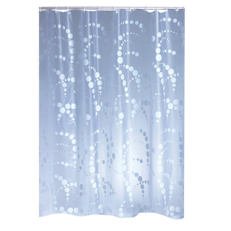 Shower Curtain, Blue/White