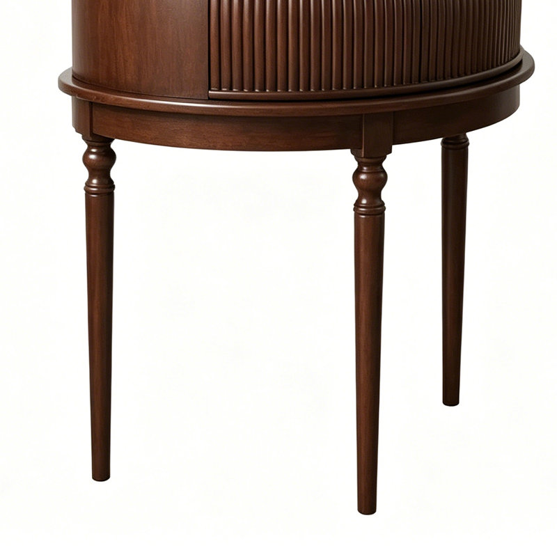Table d'entrée de style français en demi-lune, Brown, Brown, Brown