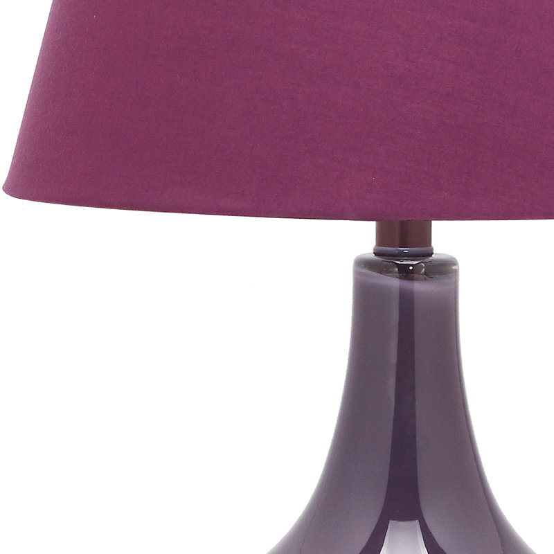 Akeim Glass Table Lamp, Dark Purple