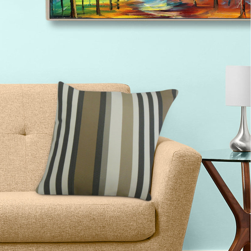 Coussin Tamber, 20 po x 20 po, Coussin décoratif, Bourgogne / crème / gris