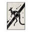 Soft Plush Animals & Wildlife Kangaroo Modern Geometric Area Rug in Grey – Black Binding-1699589857