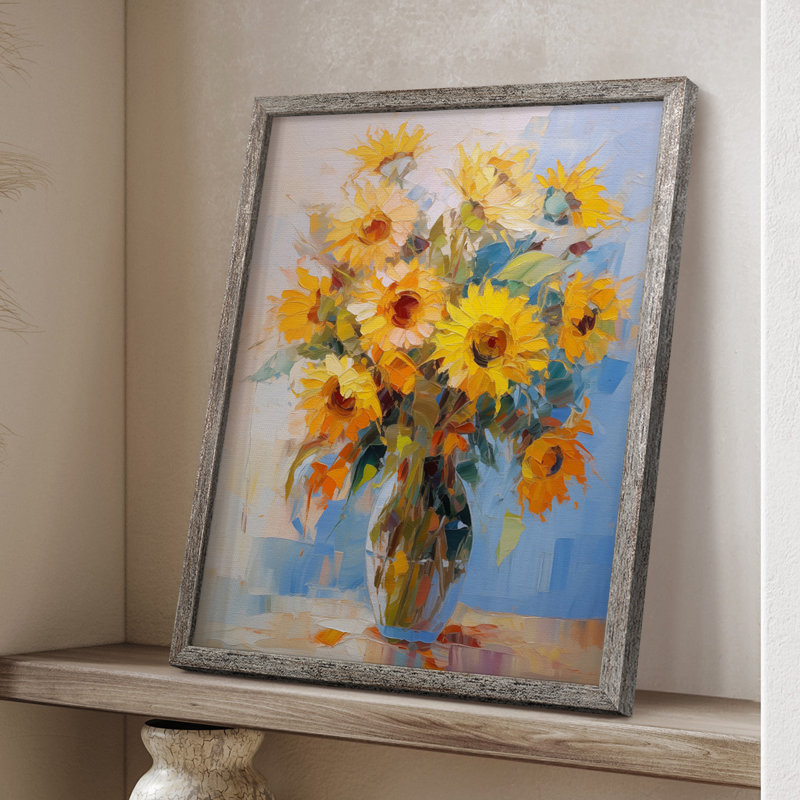 Reproduction encadrée FLORAL Series CDLxxi - bois massif, H 11 po x l 9 po
