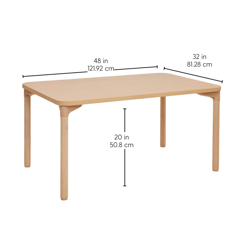 Table d'activités rectangulaire, H 20 po x L 48 po x l 30 po