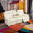 Light cream White Breathable Semi PU Leather Living Room Recliner Intelligent living room sofa set